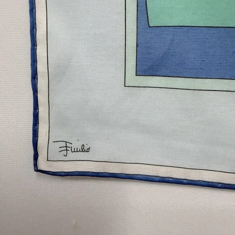 Emilio Pucci Silk & Cotton Scarf Signed 